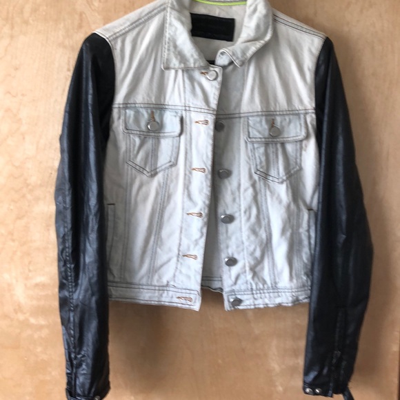 Denim/leather jacket - Picture 1 of 4